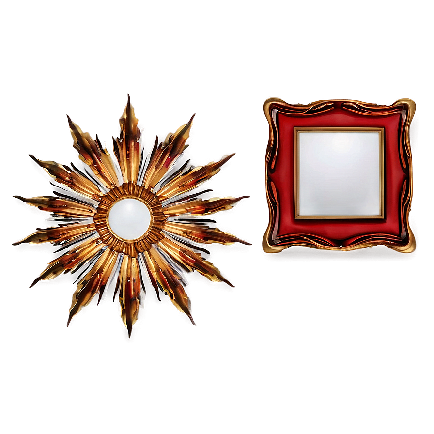 Sunburst Mirror Frame Png 06212024