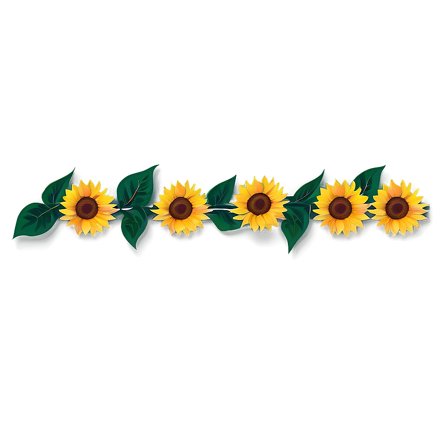 Sunflower Border Transparent Png 05262024