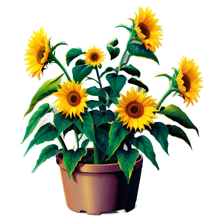 Sunflower Bush Png Mfc93