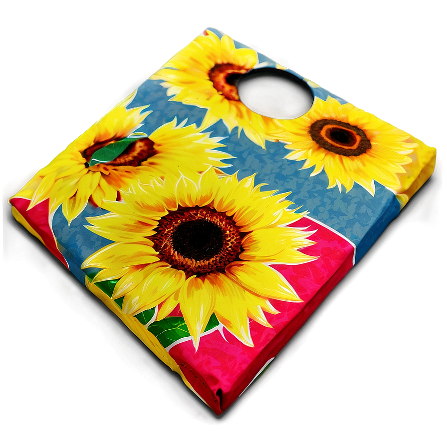 Sunflower Design Cornhole Bag Png Qea83