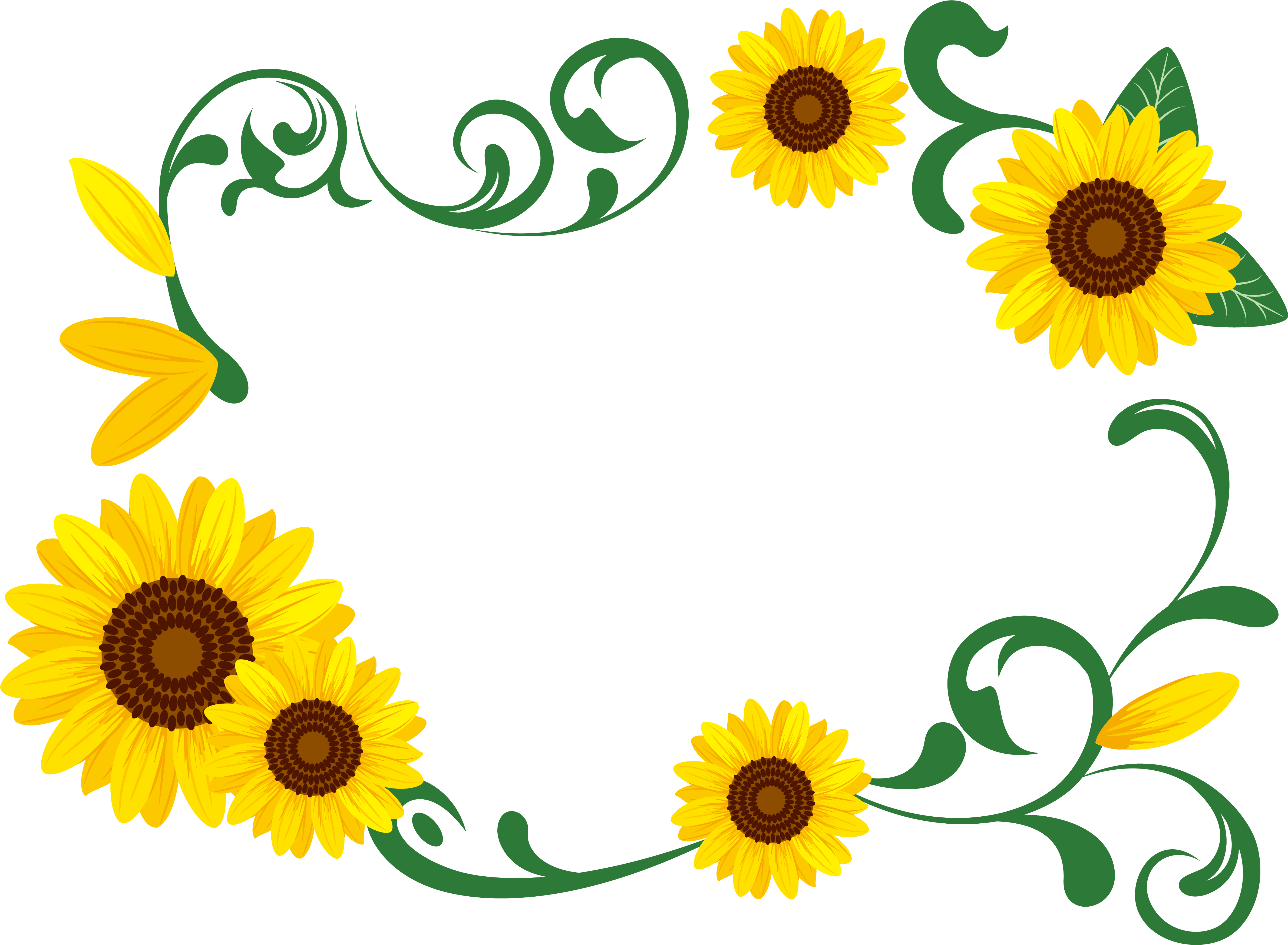 Sunflower Frame Clipart