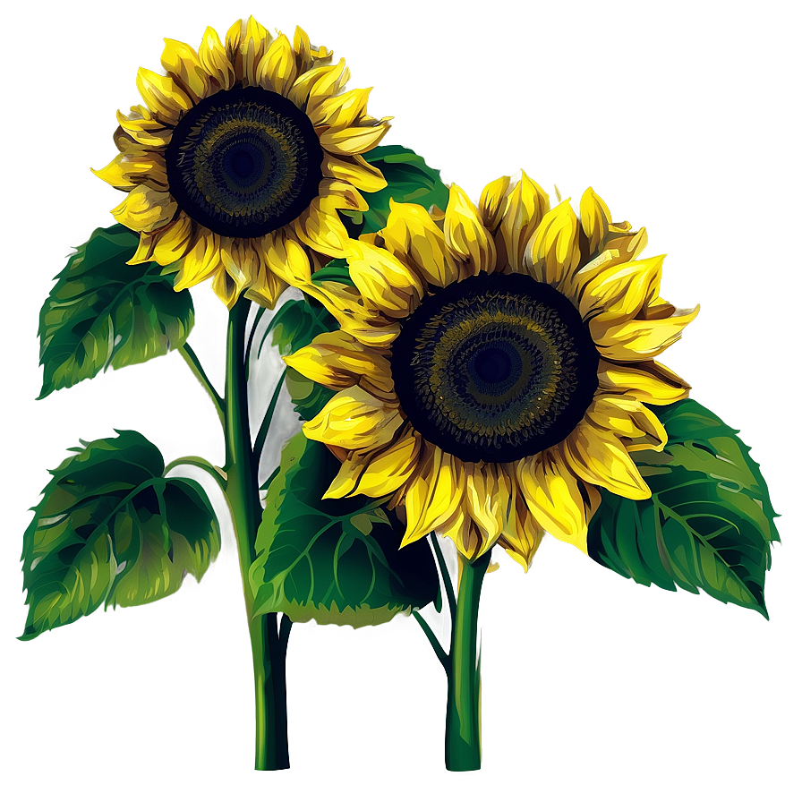 Sunflower Illustration Png 75