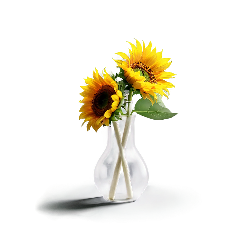 Sunflower In Vase Png Vcl