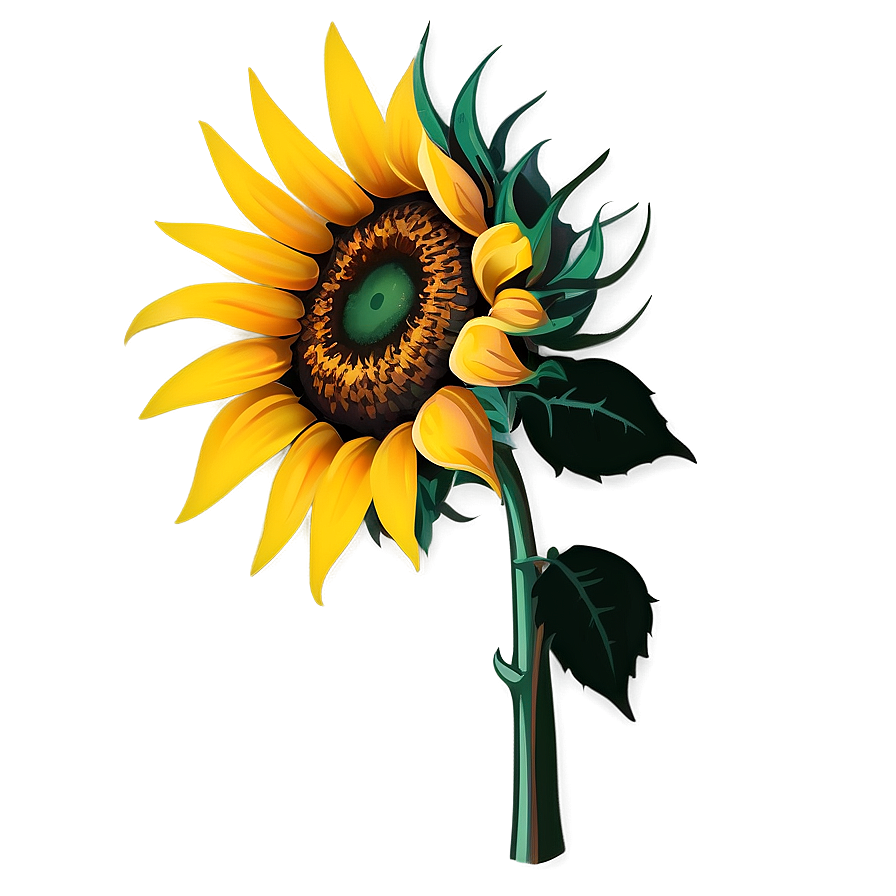 Sunflower Tattoo Design Png 80