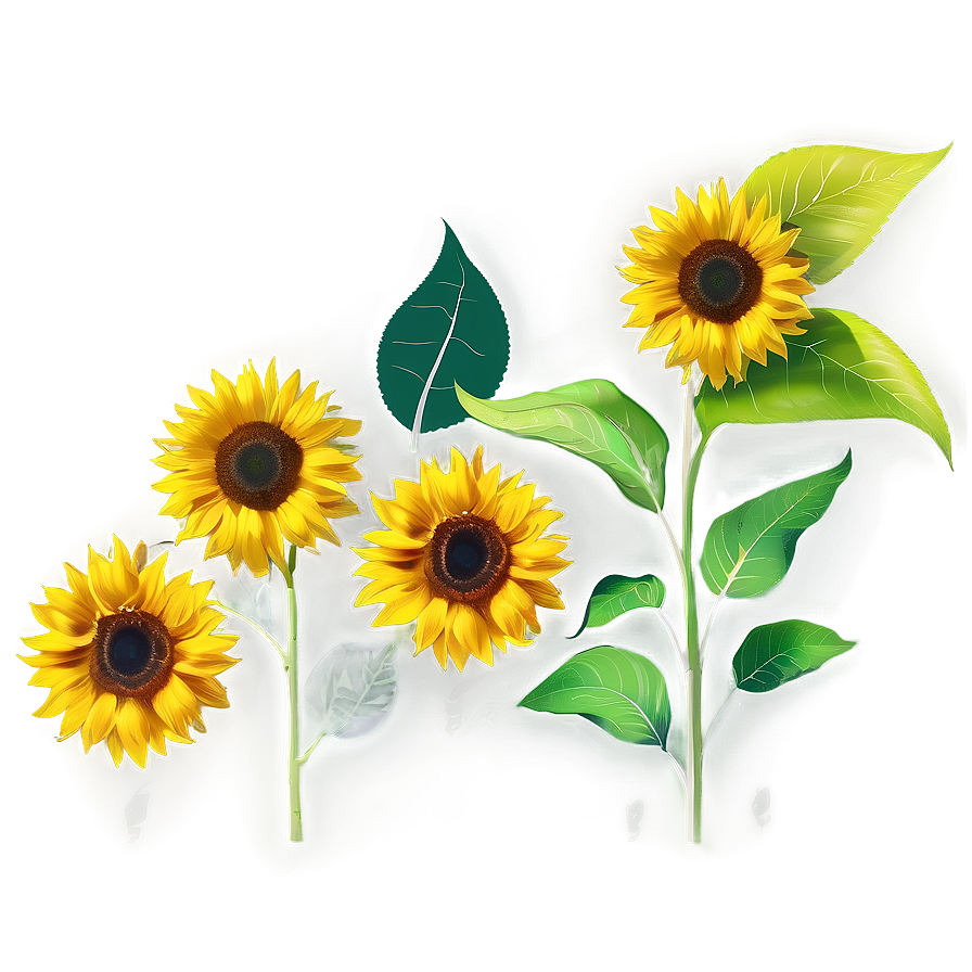 Sunflower Transparent Print Png Hwm54