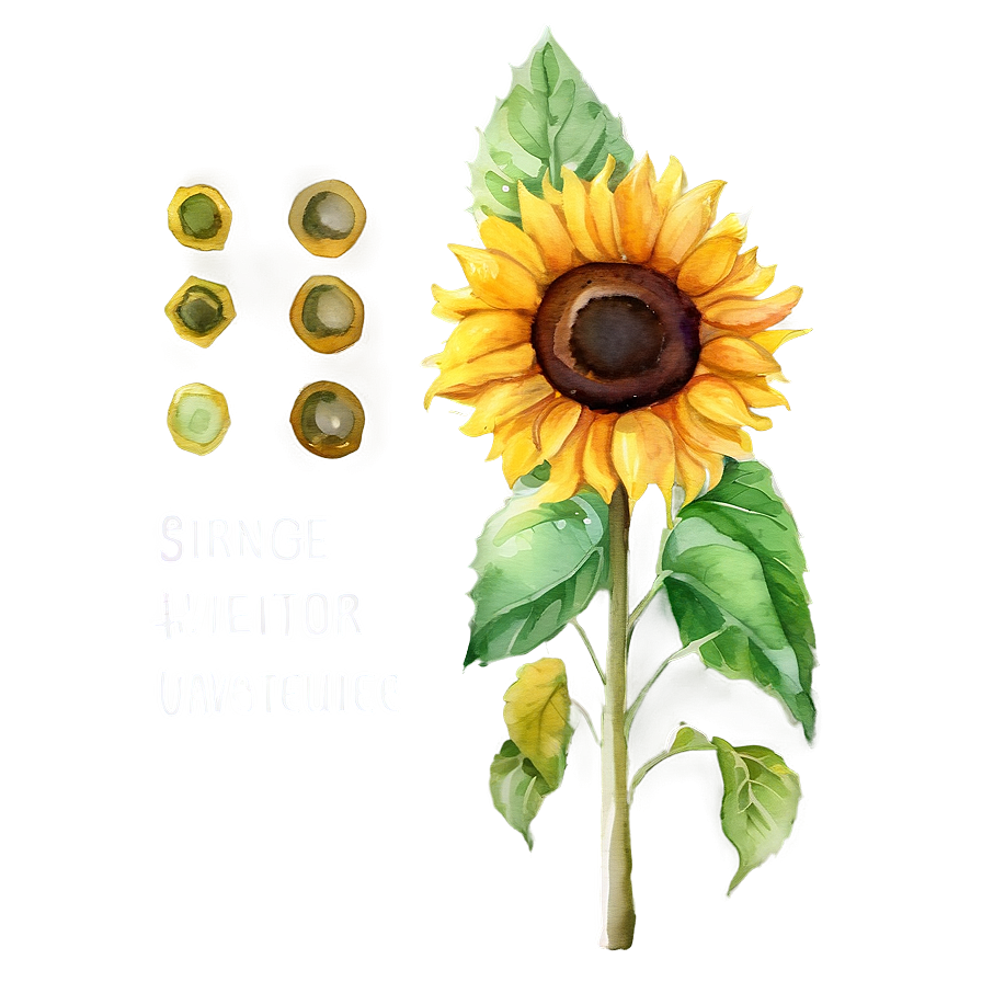 Sunflower Watercolor Profile Picture Png 42