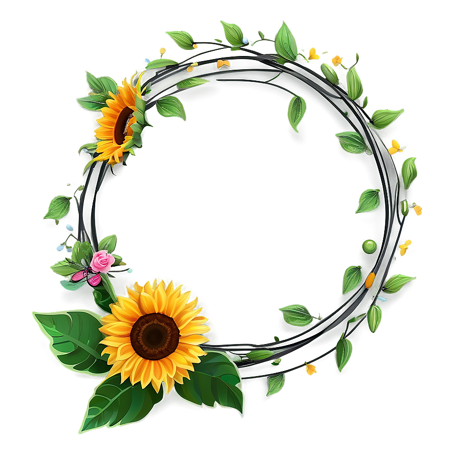 Sunflower Wreath Decoration Png 05252024