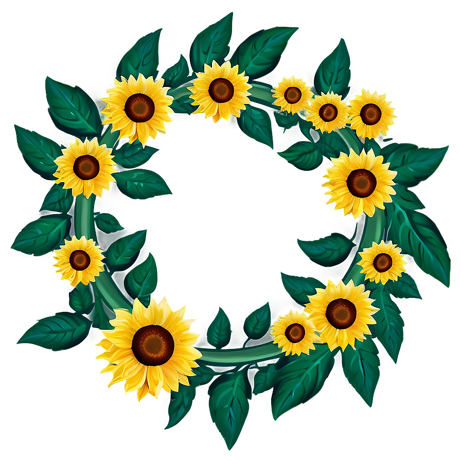 Sunflower Wreath Png 05032024