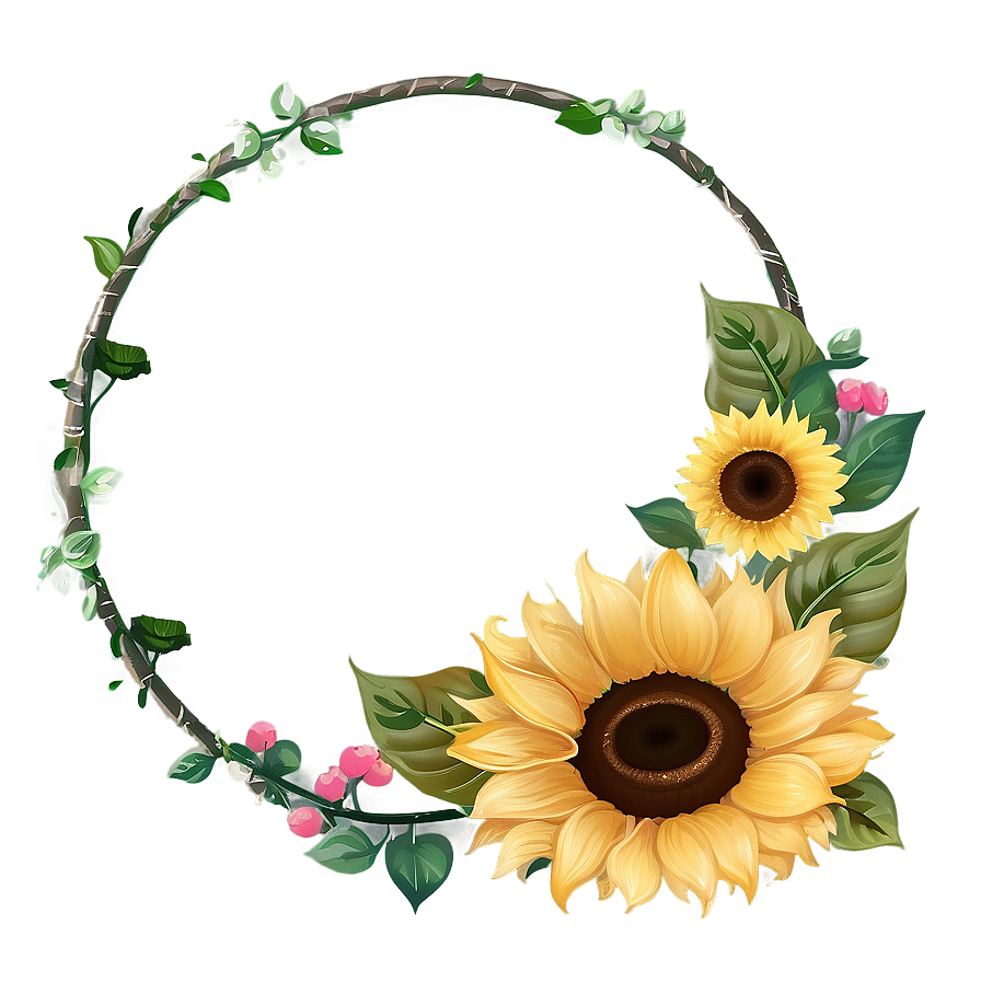 Sunflower Wreath Transparent Png Jmc