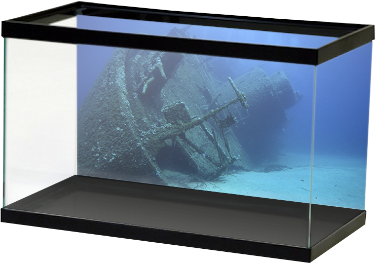 Sunken Ship Aquarium Decoration