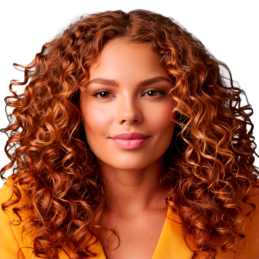 Sunlit Curly Hair Glow Png 24