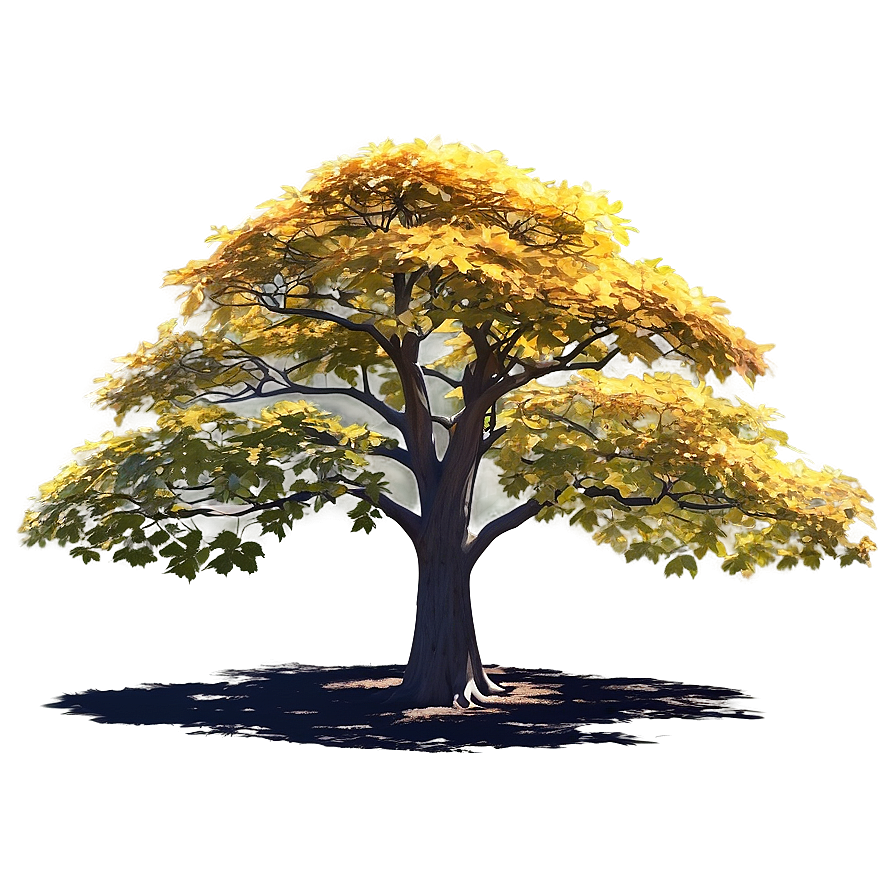 Sunlit Maple Tree Tranquility Png Rtv30