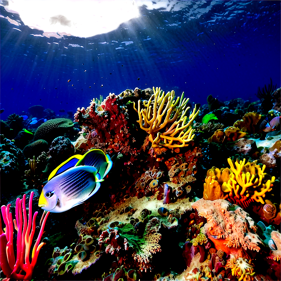 Sunlit Ocean Reef Png 06292024