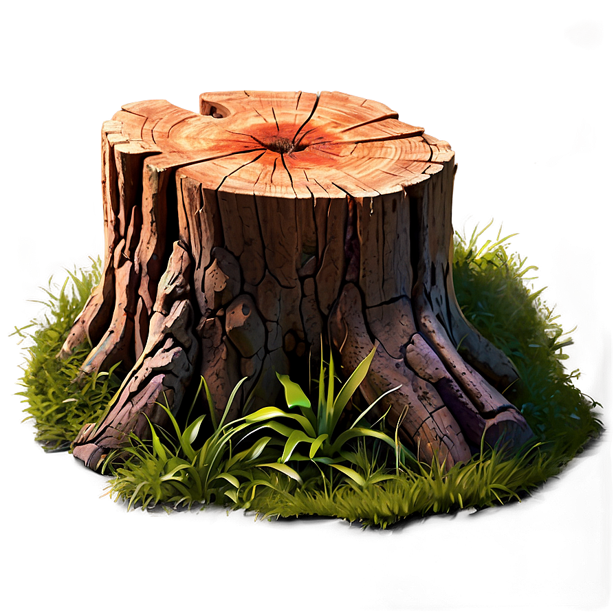 Sunlit Tree Stump Png Aod58