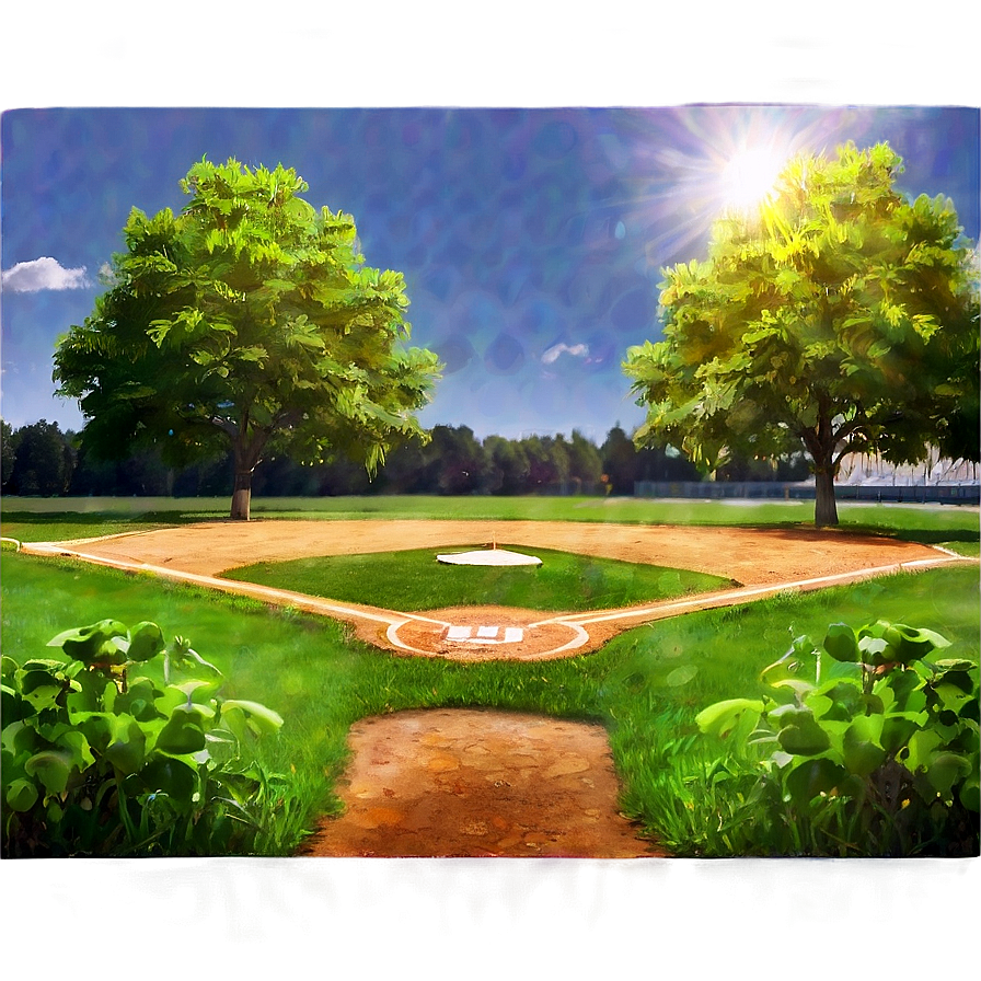 Sunny Day Baseball Field Background Png 06132024