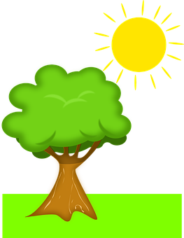 Sunny Day Tree Illustration