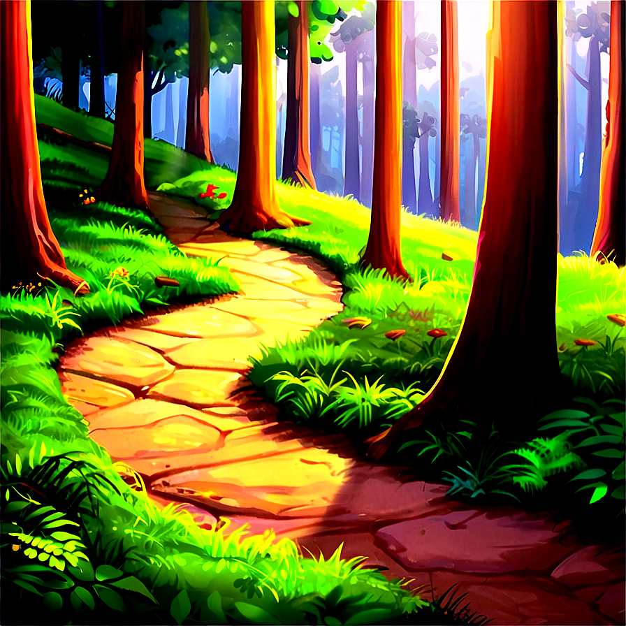 Sunny Forest Pathway Png Glc