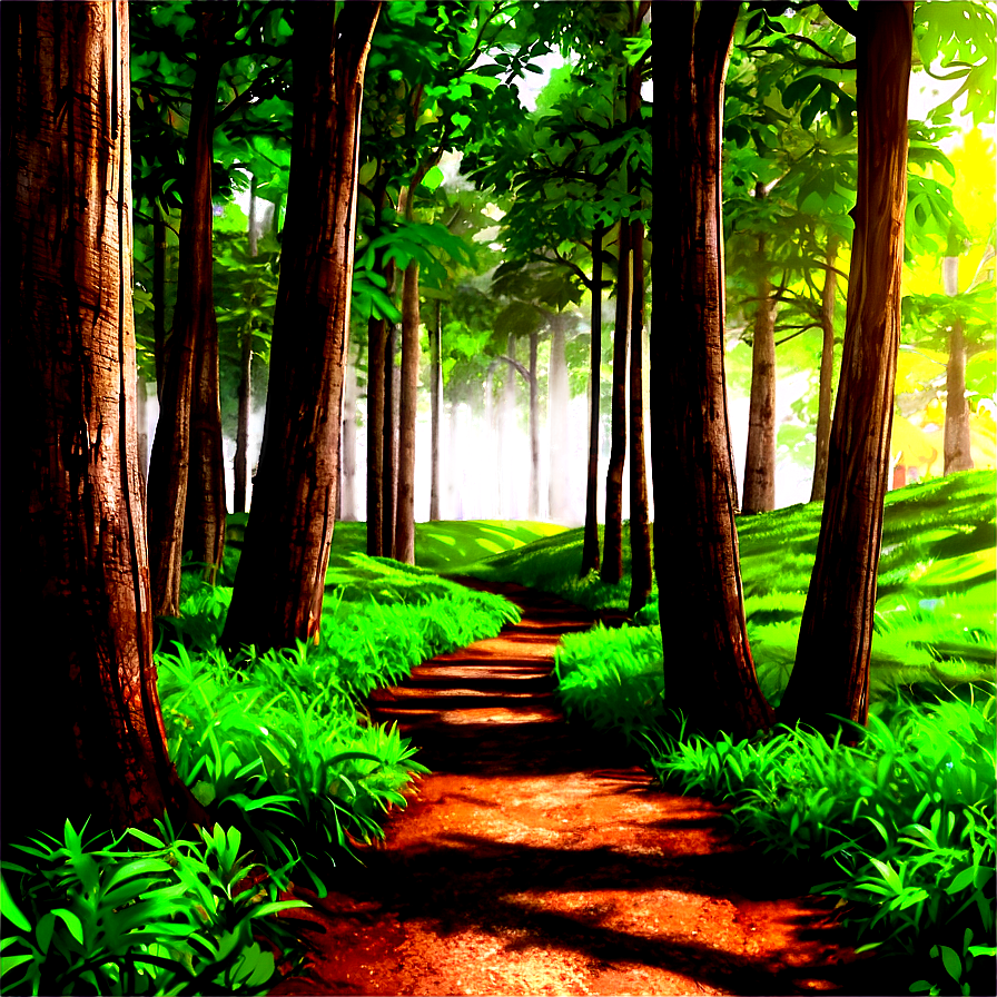 Sunny Forest Pathway Png Lvg