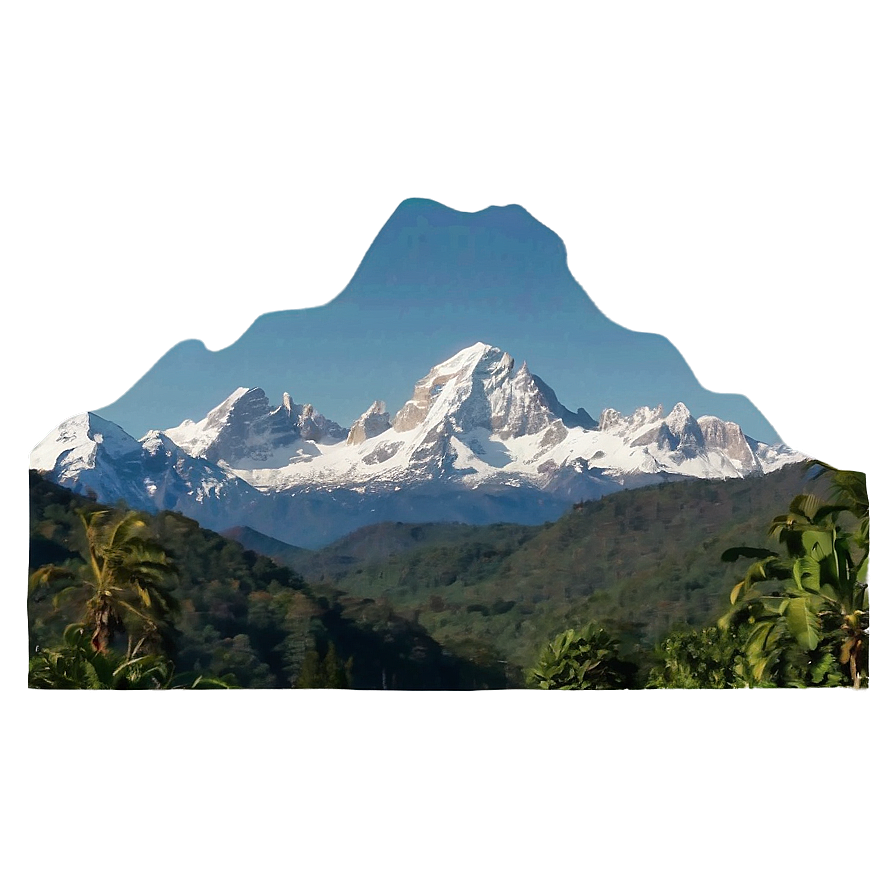 Sunny Mountain Range Png 06202024