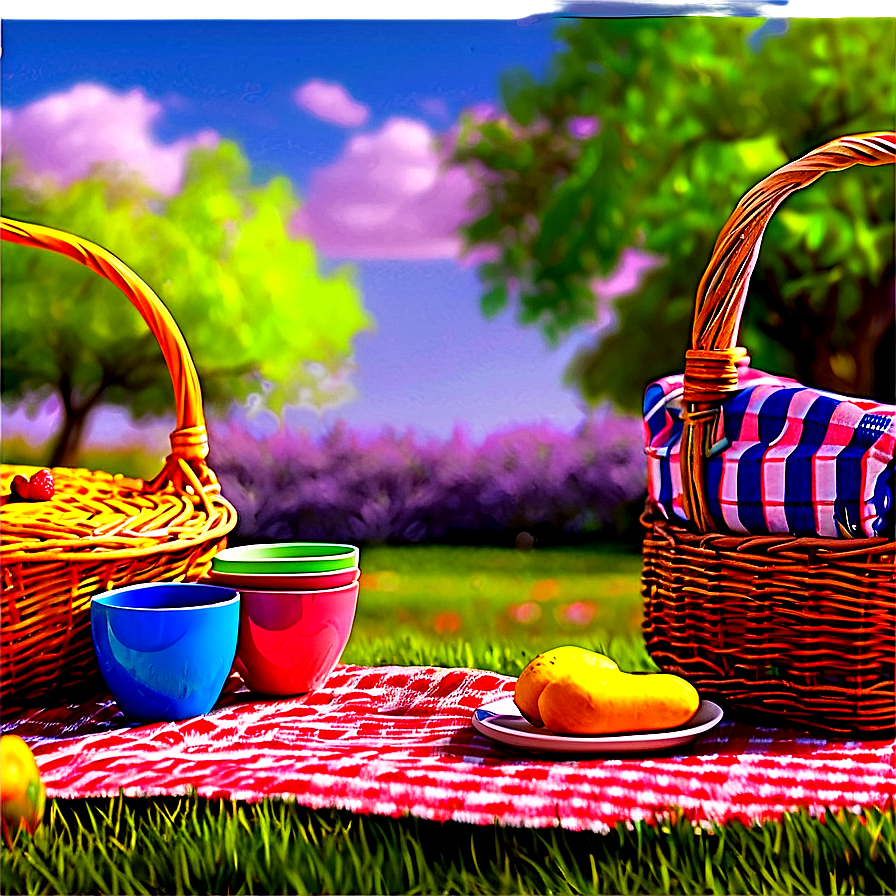 Sunny Picnic Scene Png 53