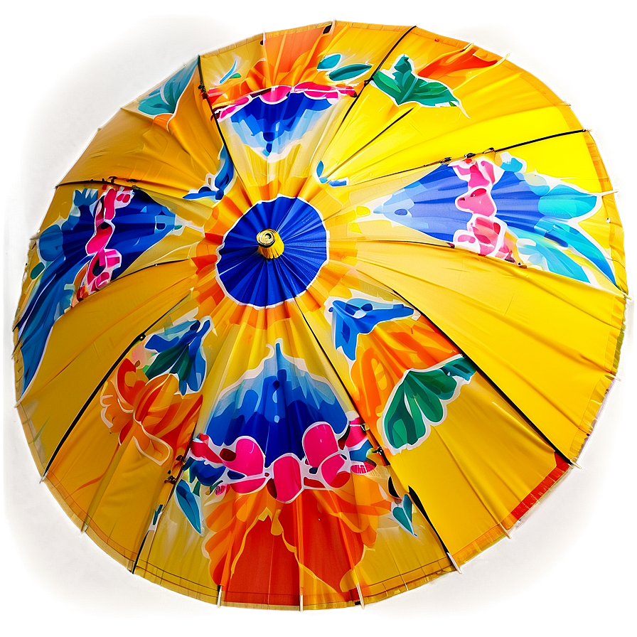 Sunny Yellow Beach Umbrella Png Idy