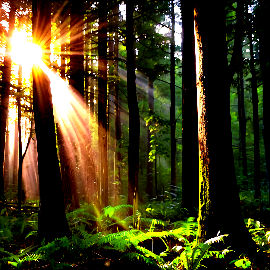 Sunrays In Forest Scene Png 06272024