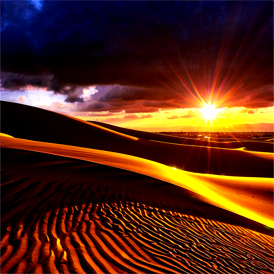 Sunrays Over Sand Dunes Png Nxm14