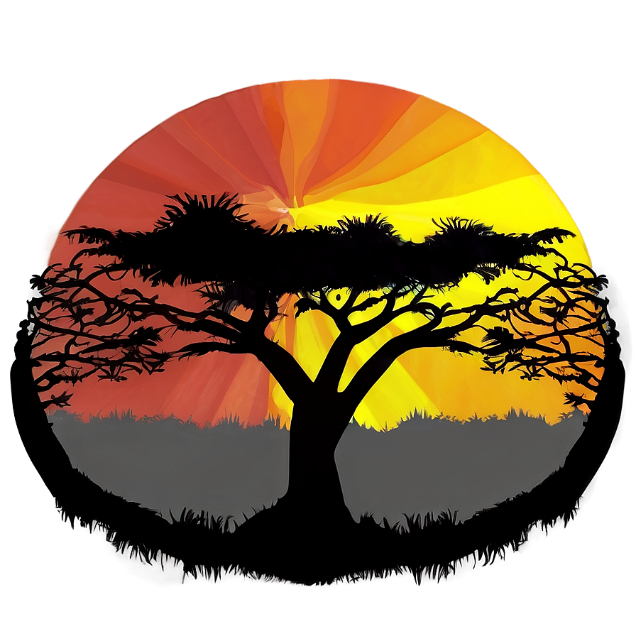 Sunrise Forest Silhouette Png 22