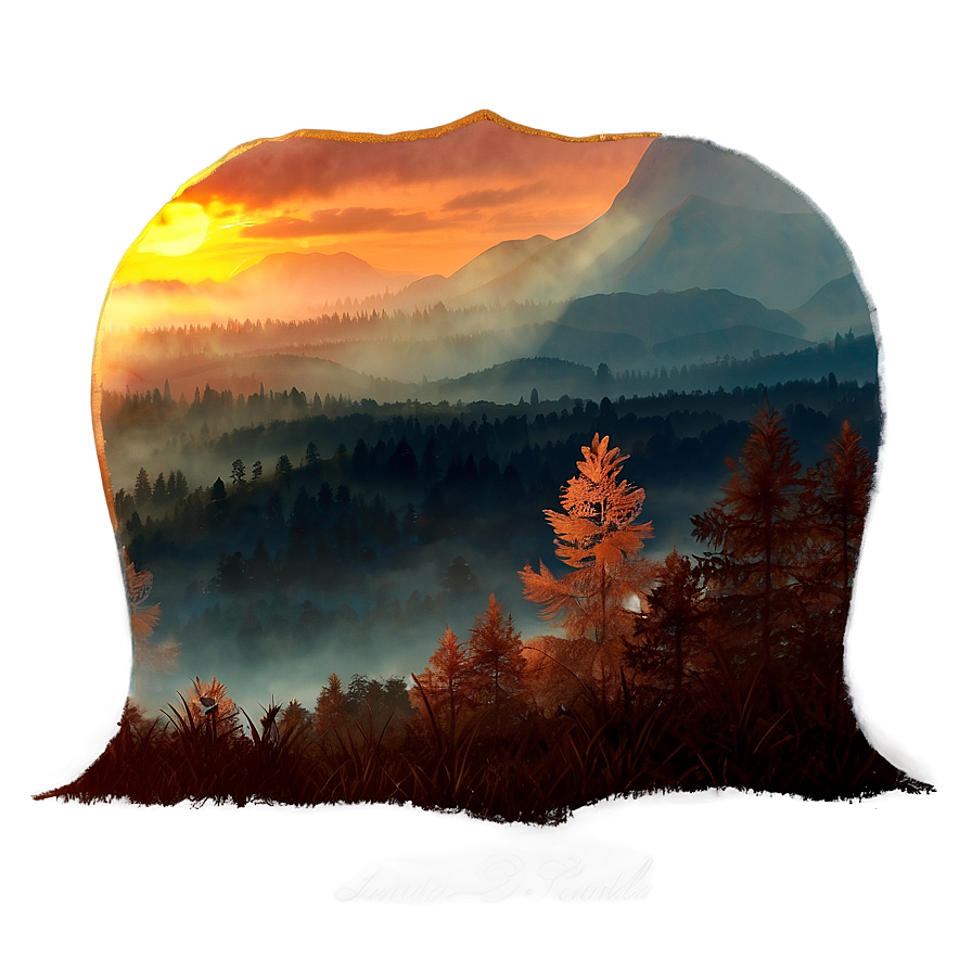 Sunset Fog Transparent Png 05262024