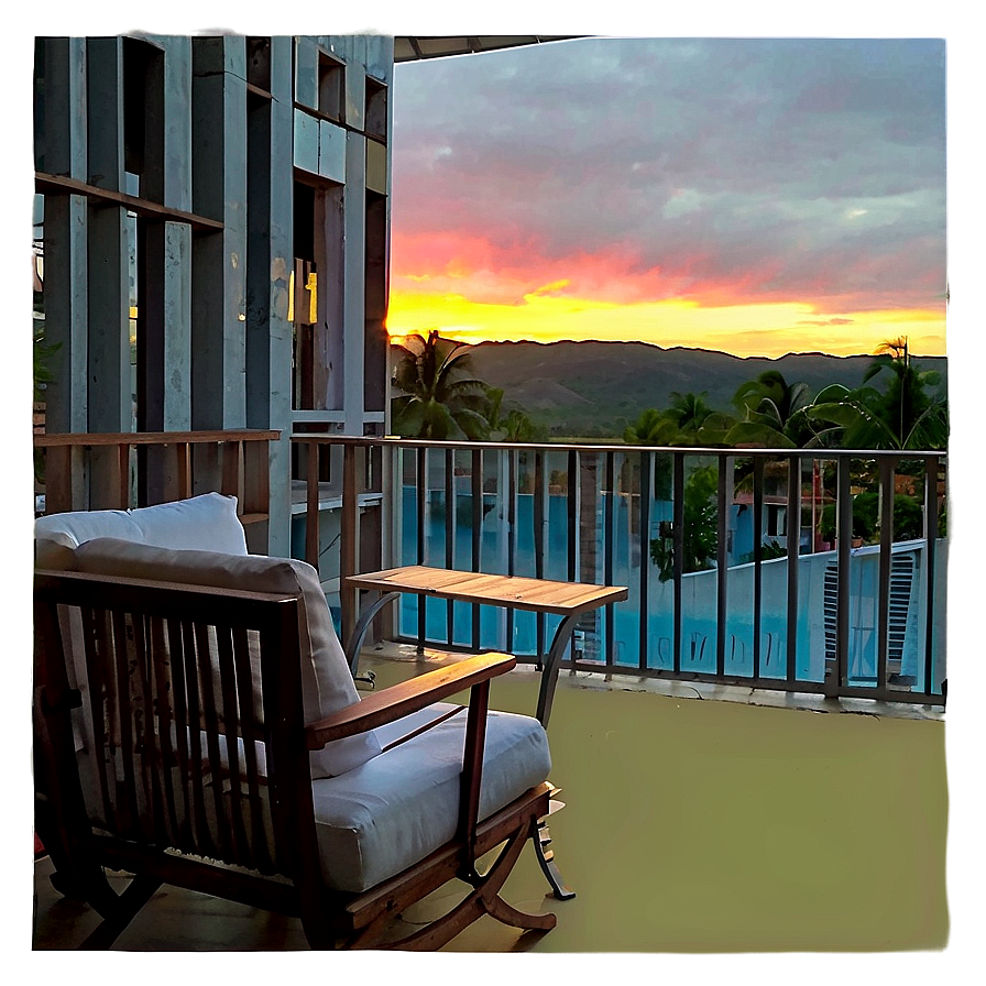 Sunset From Balcony Png Jff