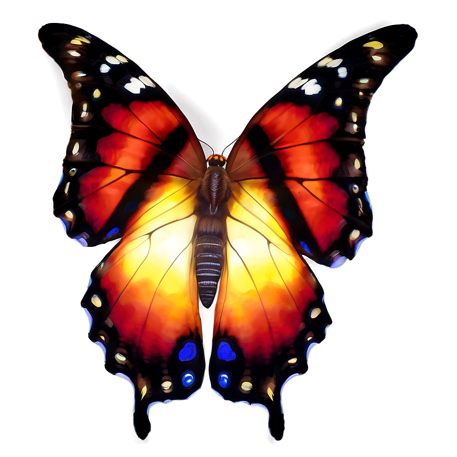 Sunset Glow Butterfly Png Pkg82