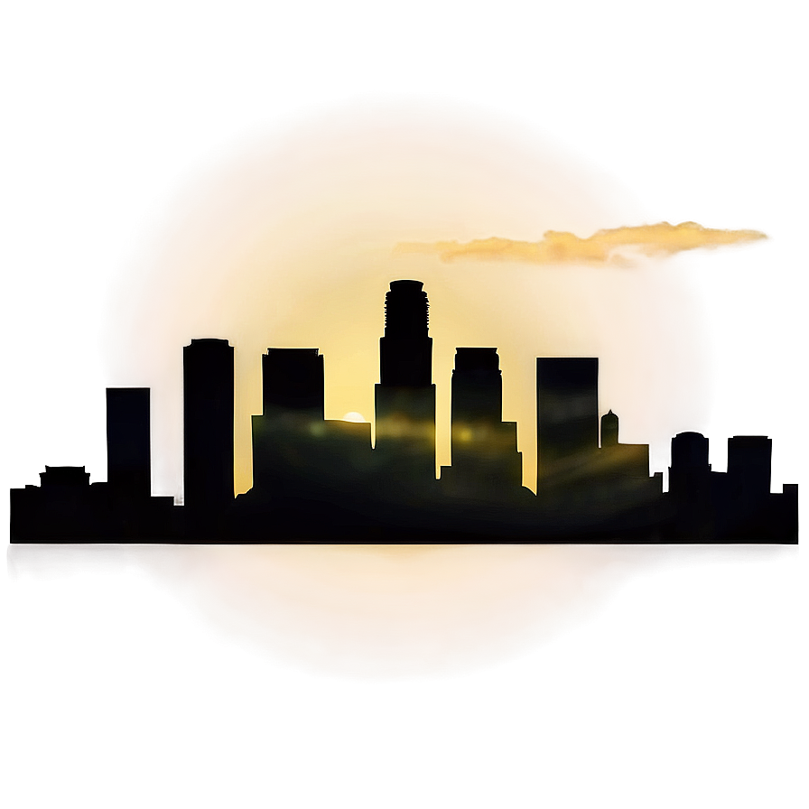 Sunset Los Angeles Skyline Png Mwj