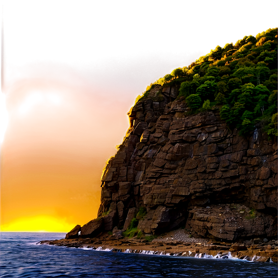 Sunset Over Cliff Png 19