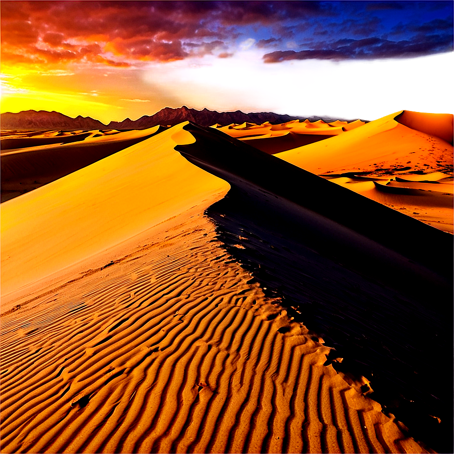 Sunset Over Sand Dunes Png 06292024