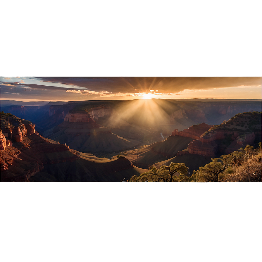 Sunset Over The Canyons Png Iwd