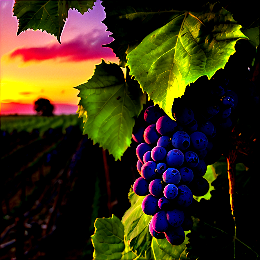 Sunset Over Vineyard Png 50