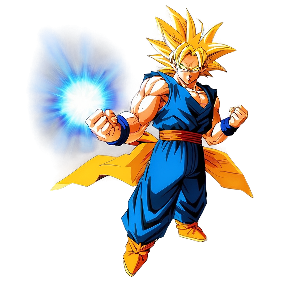 Super Saiyan 3 Goku Punching Png 06252024