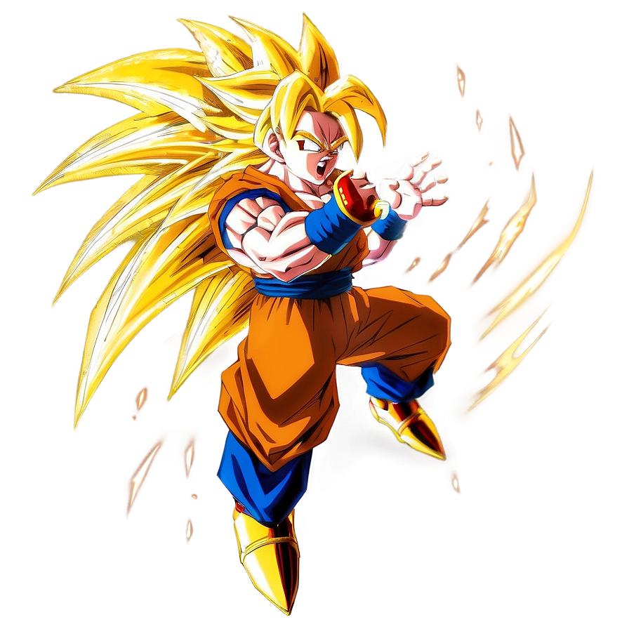 Super Saiyan 3 Goku's Aura Unleashed Png 06252024