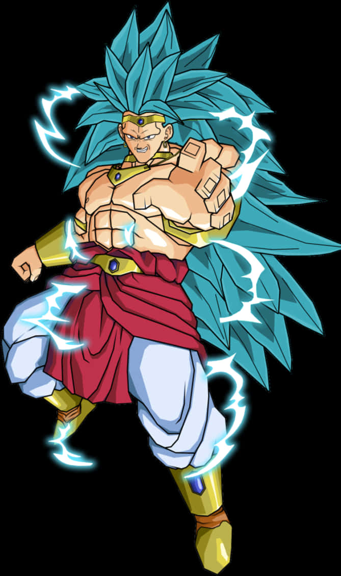 Super Saiyan Blue Broly Power Up