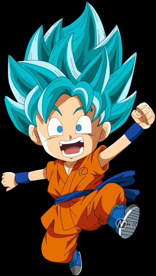 Super Saiyan Blue Goku Jr Fanart