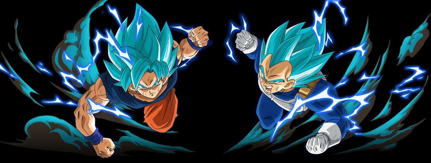 Super Saiyan Blue Gokuand Vegeta Charging