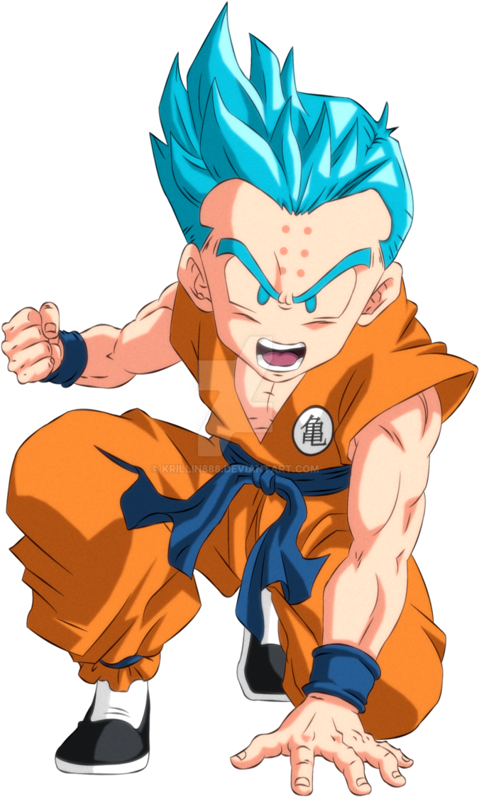 Super Saiyan Blue Krillin Fan Art