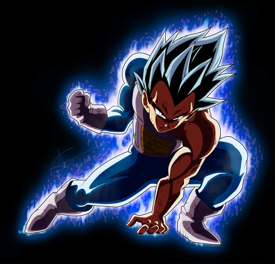 Super Saiyan Blue Vegeta Power Up