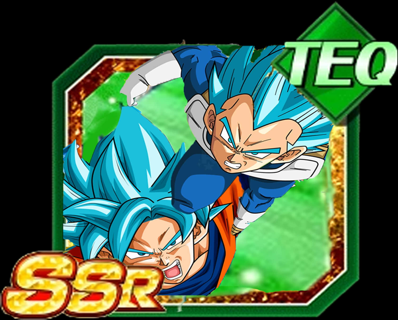 Super_ Saiyan_ Blue_ Vegeta_ S S R_ T E Q_ Card_ Art