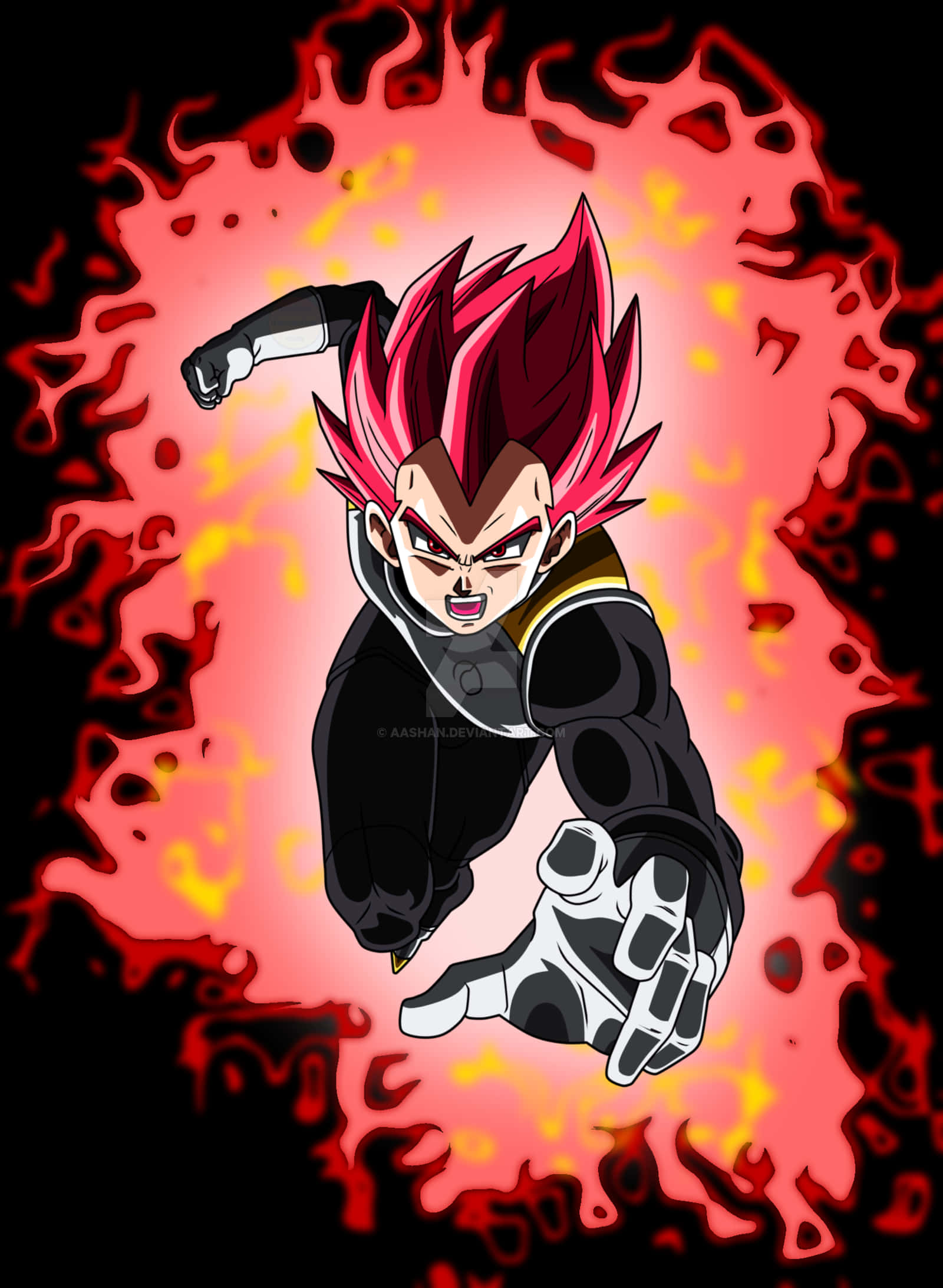 Super Saiyan God Vegeta Fierce Battle Stance