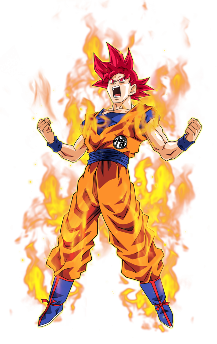 Super Saiyan Goku Fire Backdrop