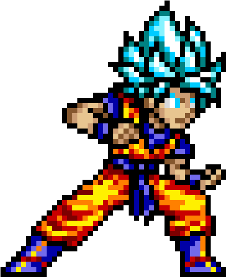 Super Saiyan Goku Pixel Art