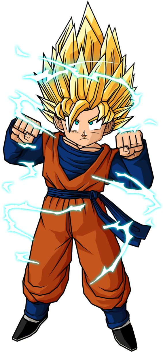 Super Saiyan Kid Goku Power Up