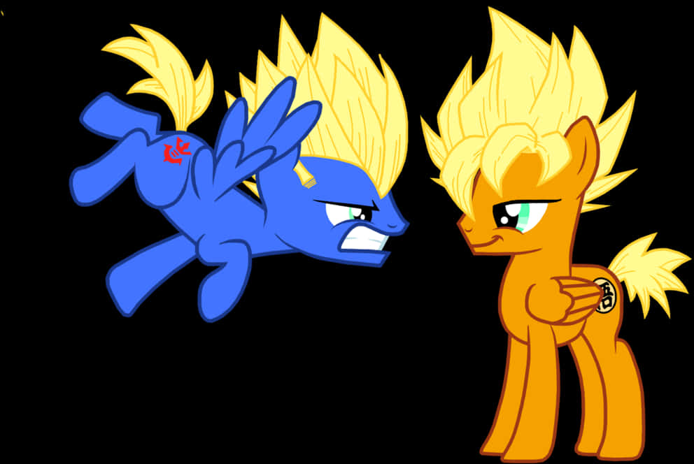 Super Saiyan Ponies Faceoff