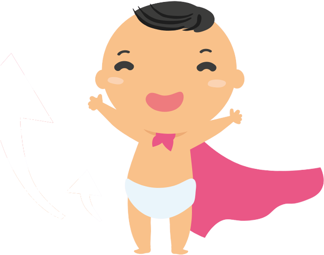 Superhero Baby Cape Diaper Graphic